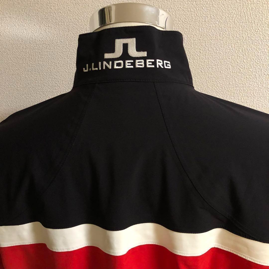 ジェイリンドバーグ 撥水 ストレッチ ナイロン ジャケット ブラック×レッド