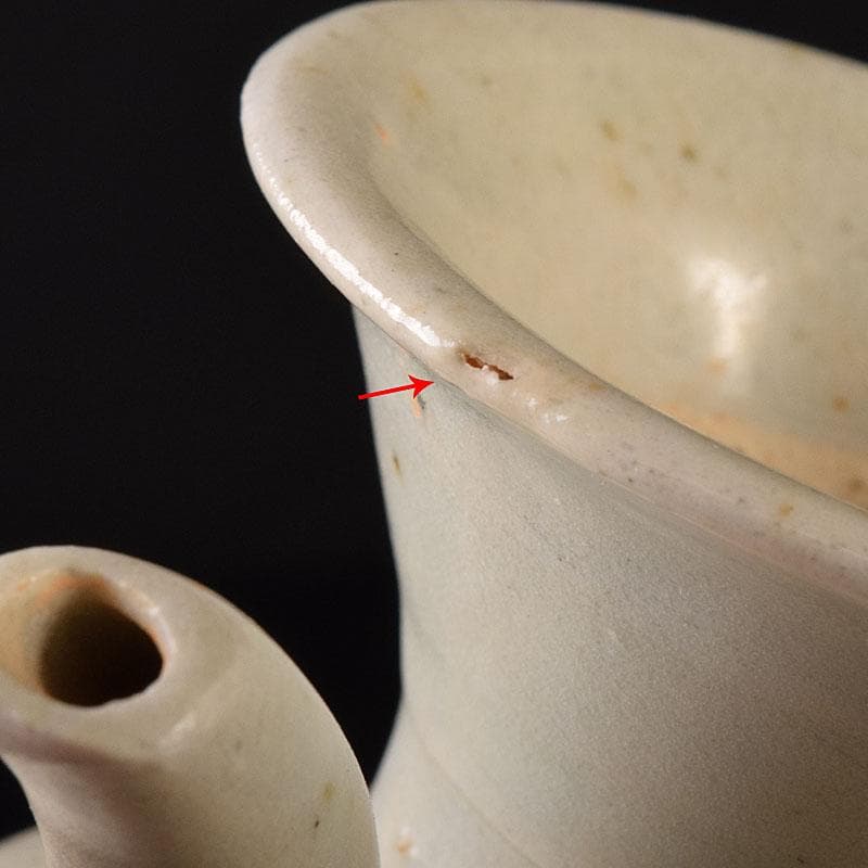 朝鮮美術　李朝　高麗白磁　水注瓶　V　R7909