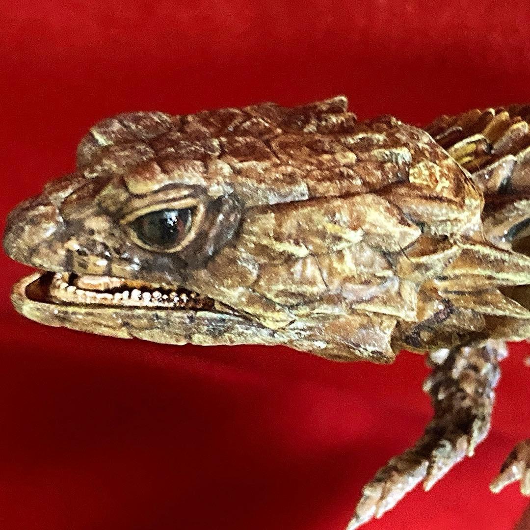 アルマジロトカゲ　リペイント品　だんごむし07 ガシャポンバンダイいきもの大図鑑