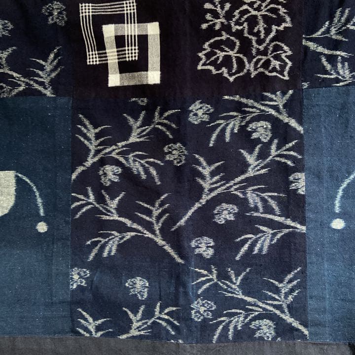 【　時代物　本藍染　タペストリー　テーブルセンター　】蔵出し！