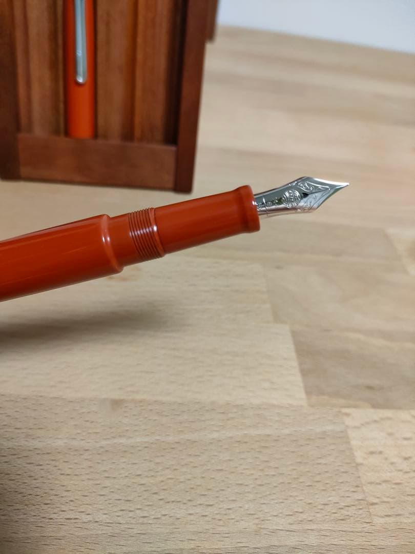 中屋万年筆 洗い朱