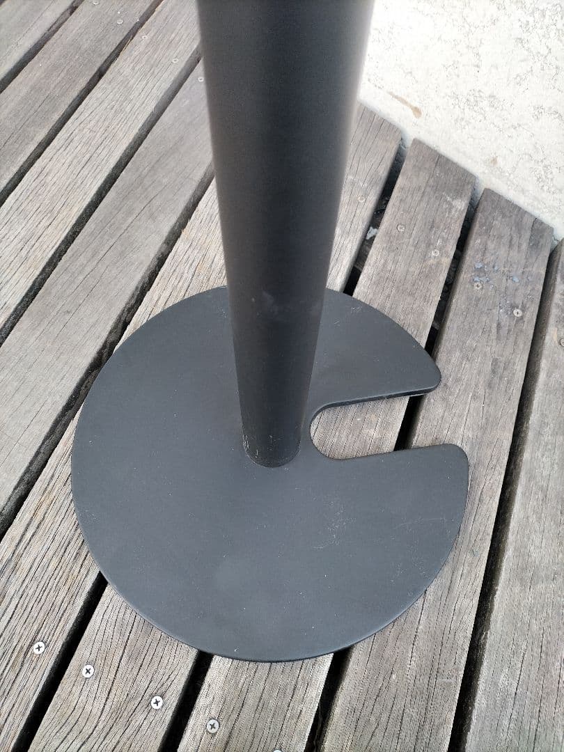 ポールパーテション ポール黒 ベルト黒 4本セット