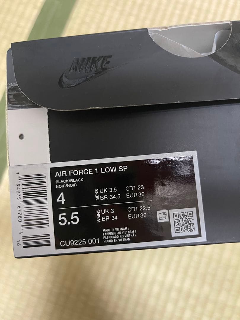 Supreme × Nike Air Force 1 Low \"Black\"