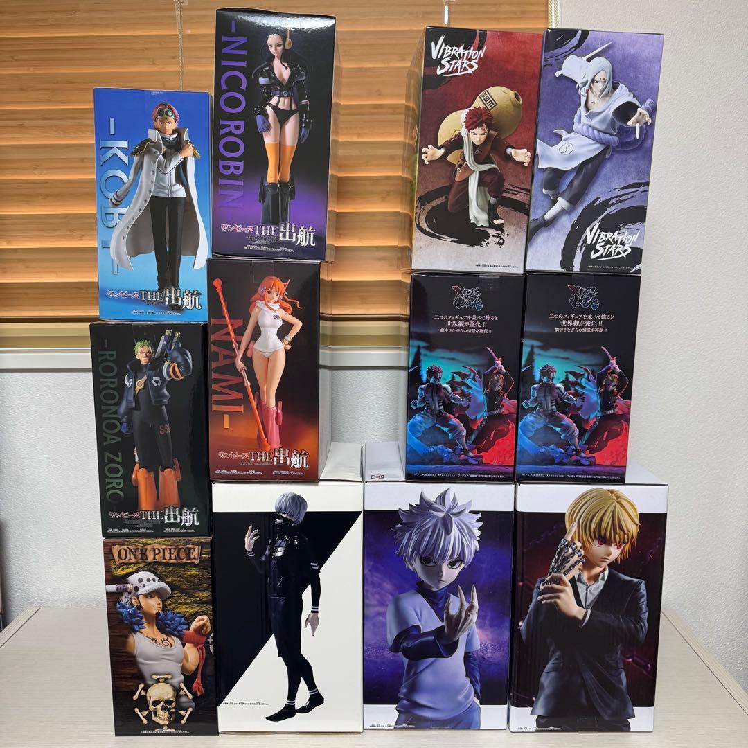 鬼滅の刃／ワンピース／H×H 他 ジャンプ系 プライズフィギュア12体セット