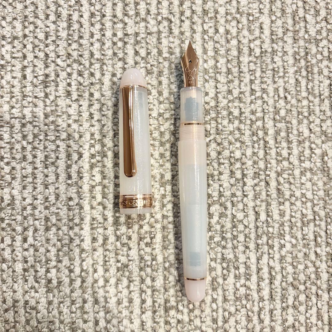 八文字屋 オリジナル万年筆 初雪 EF 美品 即購入⭕️！