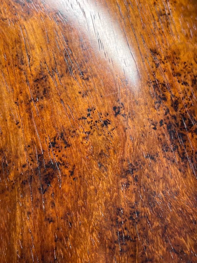 古美術　唐木　黄花梨　筆筒　筆立　螺鈿花紋　文房具　木製　置物　時代物　旧蔵