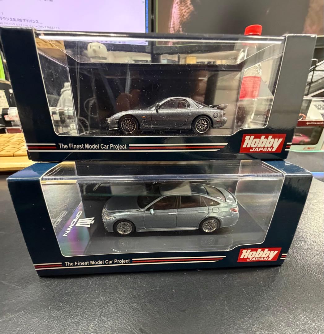 Hobby JAPAN　Mazda RX-7　Toyota CROWN2台セット