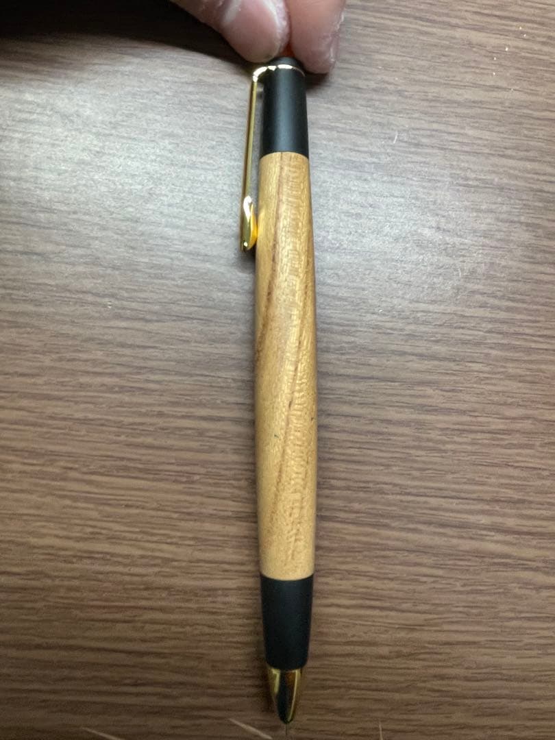 ボナンペン　欅　改造品　真鍮金具