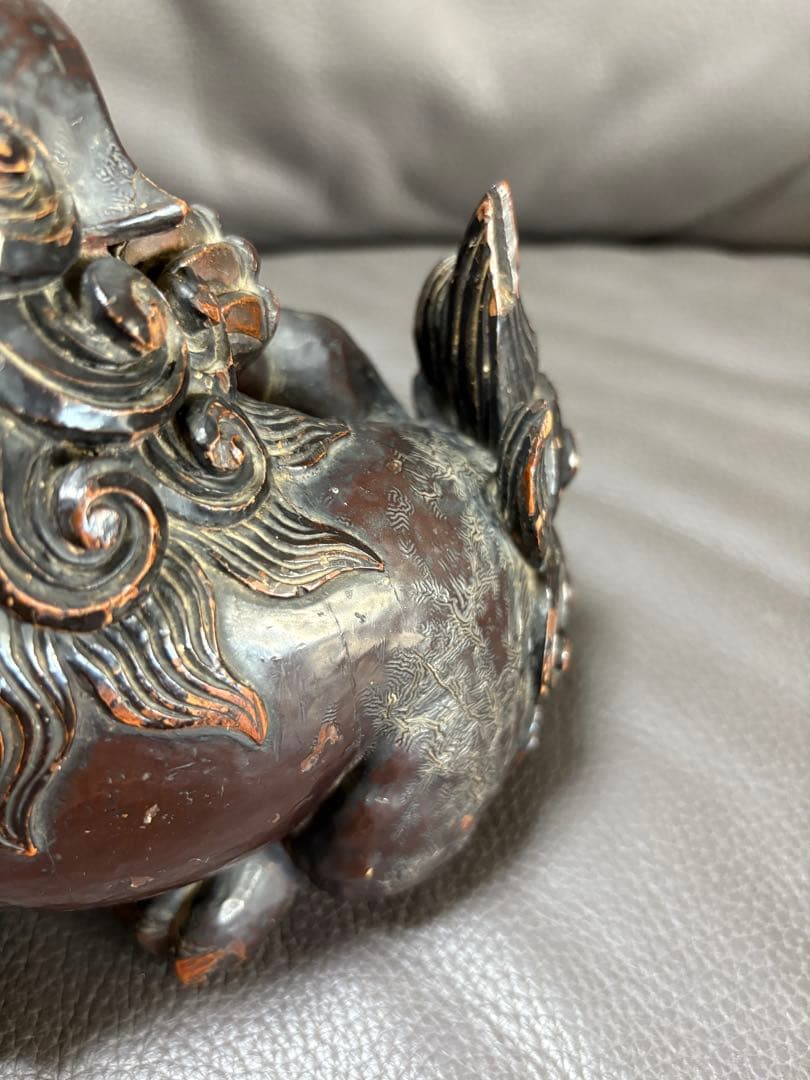 獅子　置物　オス