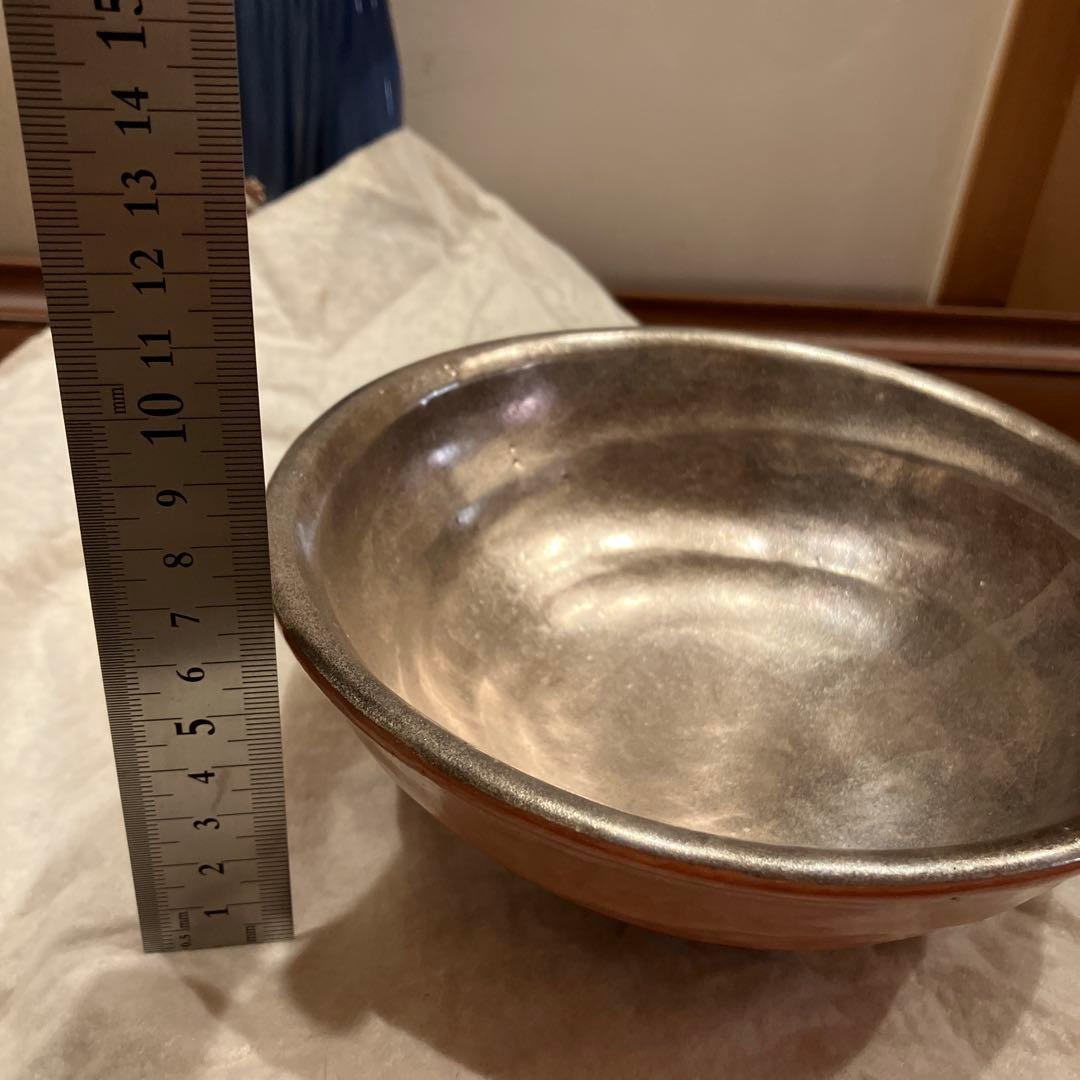 嶋台茶碗（島台茶碗）　佐々木昭楽作　金銀一双茶碗　未使用