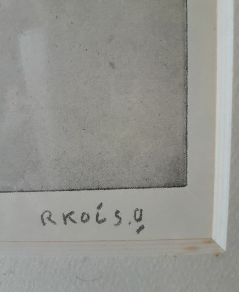 小磯良平 銅版画 限定複製 女のプロフィール