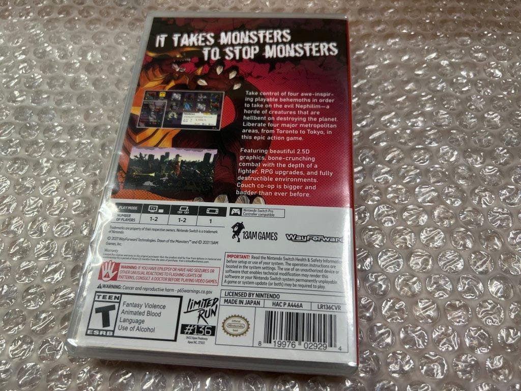 SW Dawn of the Monsters 北米 通常版 新品未開封