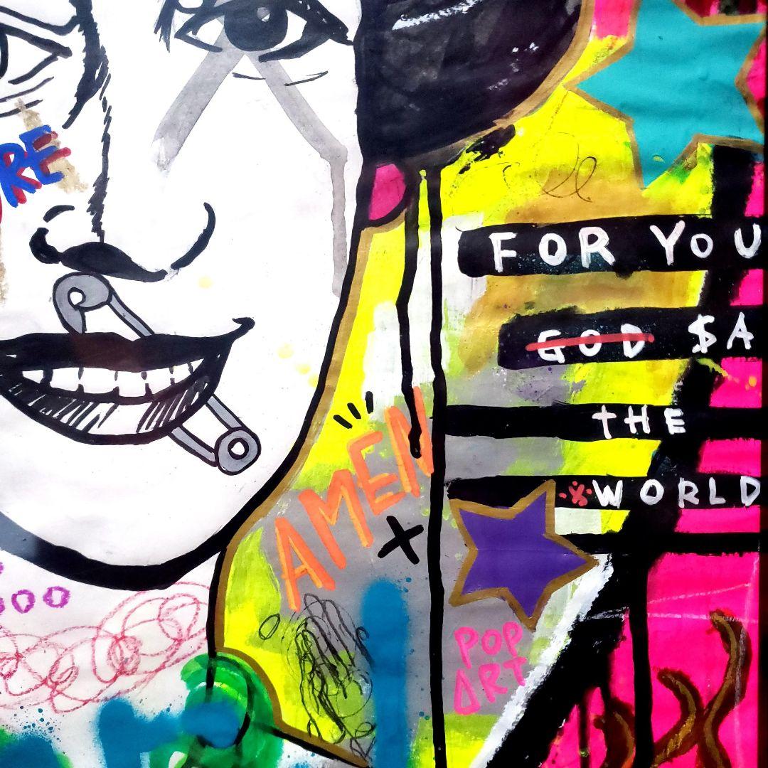 【一点物現代アート】GOD SAVE THE REP＆SKULL QUEEN