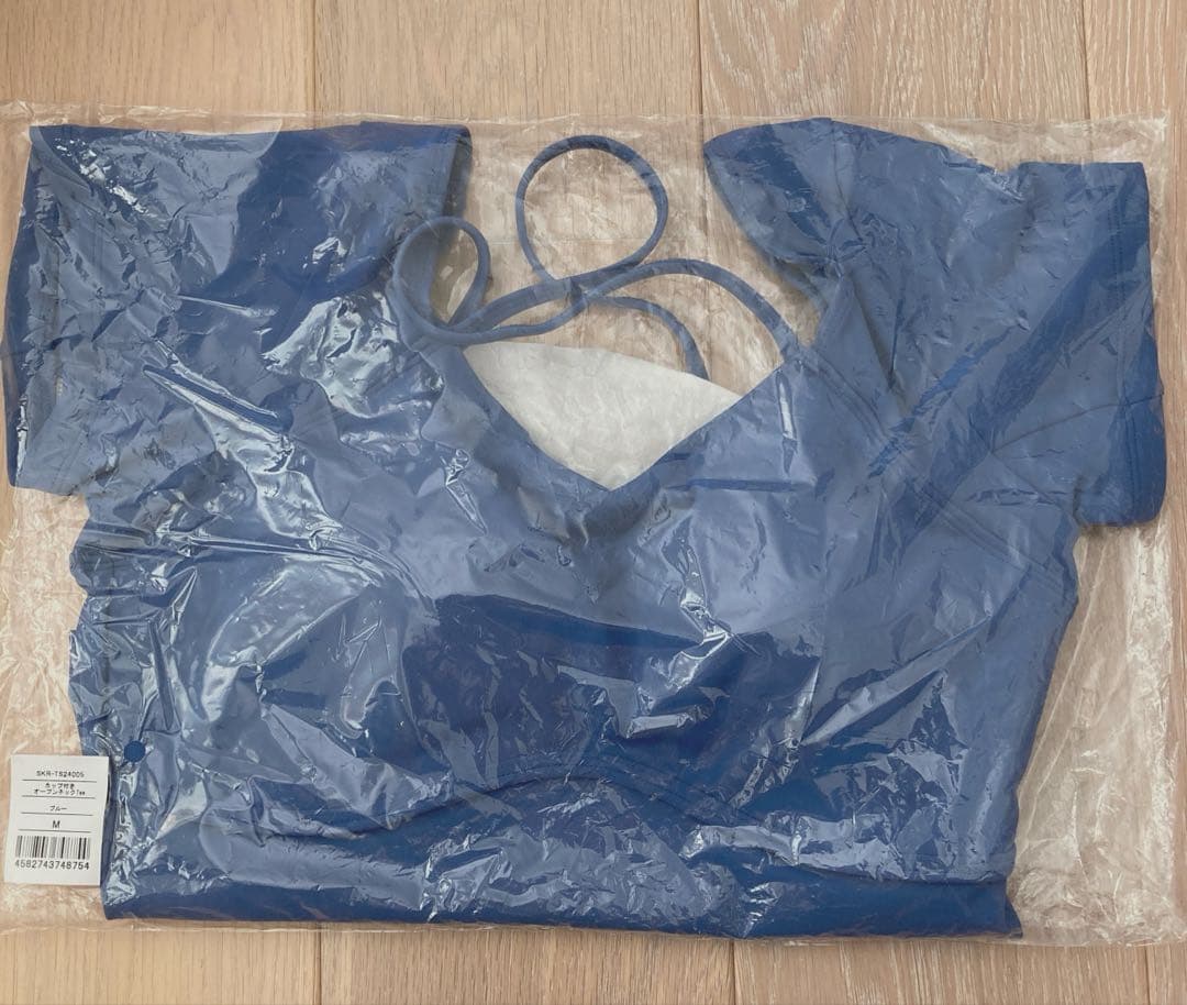 LAVA 【SUKALA】スカーラ　カップ付きオープンネックTee M ブルー