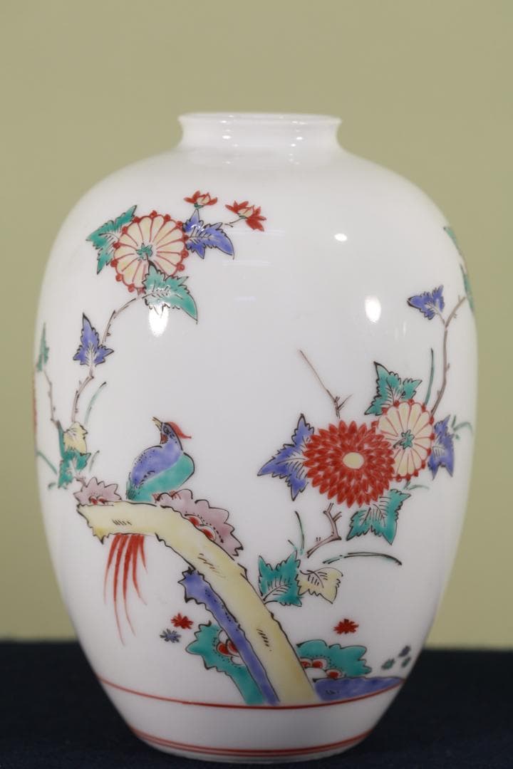 柿右衛門　作品3点　良好　人間国宝　花瓶等　有田焼　箱無無傷