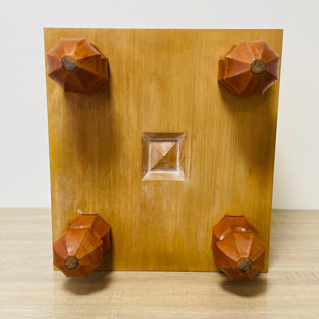 ★美品★ 囲碁 碁盤 天柾 柾目 ヘソ 脚付き 桐製盤覆い