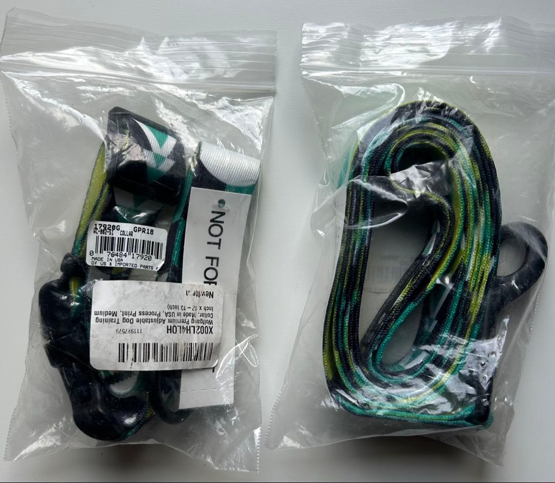 タンバリン【新品未使用】wolfgang首輪Mとリード183cm