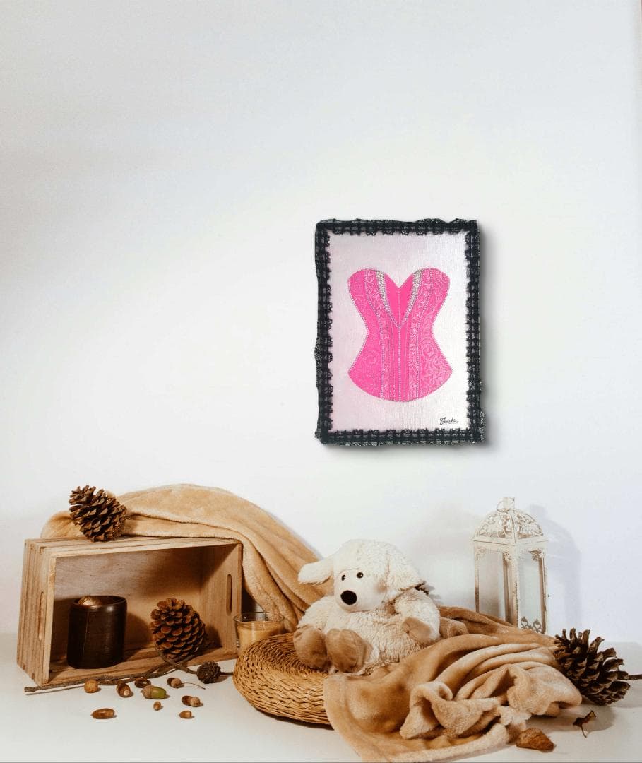 オンリー・コルセット / テクスチャーアート 33×24㎝ F4 原画 モダン