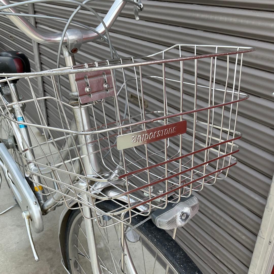 【前橋市内引渡し】27インチ自転車 5段変速/カゴ/鍵/オートライト付き