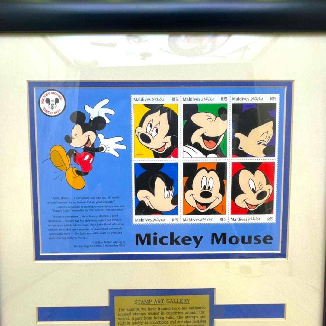 世界限定150枚 レア★ミッキーマウス 額縁★スタンプアートギャラリー