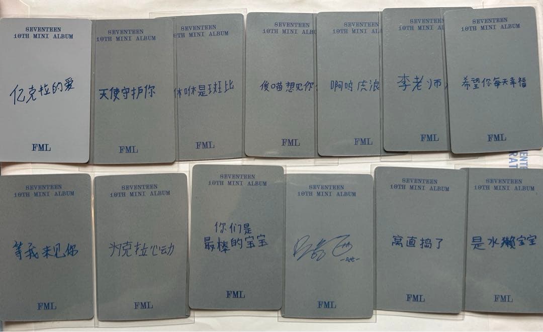 Seventeen FML 中国 トレカ 一直娯 5.0 全員