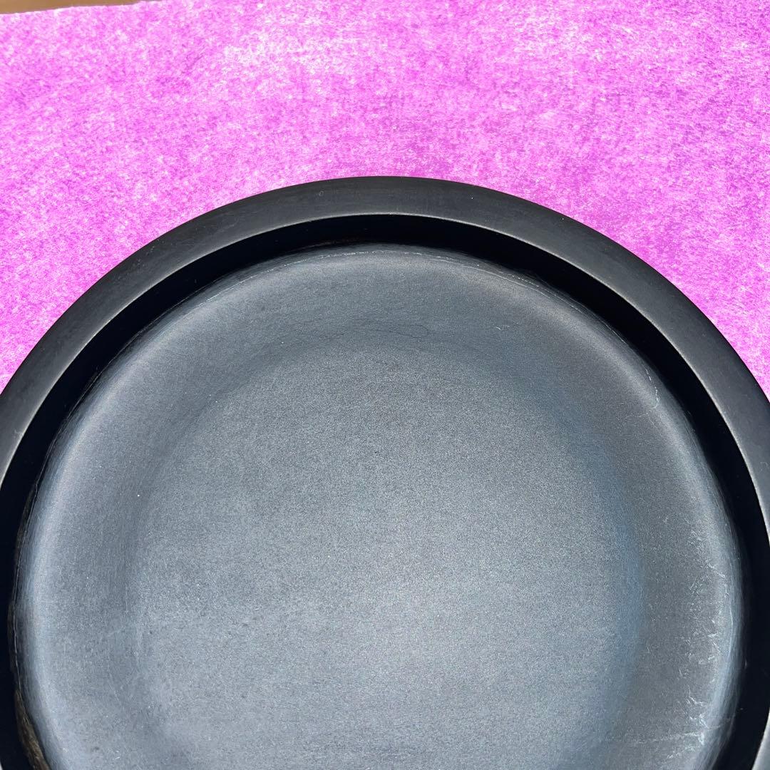 ⭕️雨端硯　五寸胴張丸硯　大型特殊研　直径150mm大　マニア