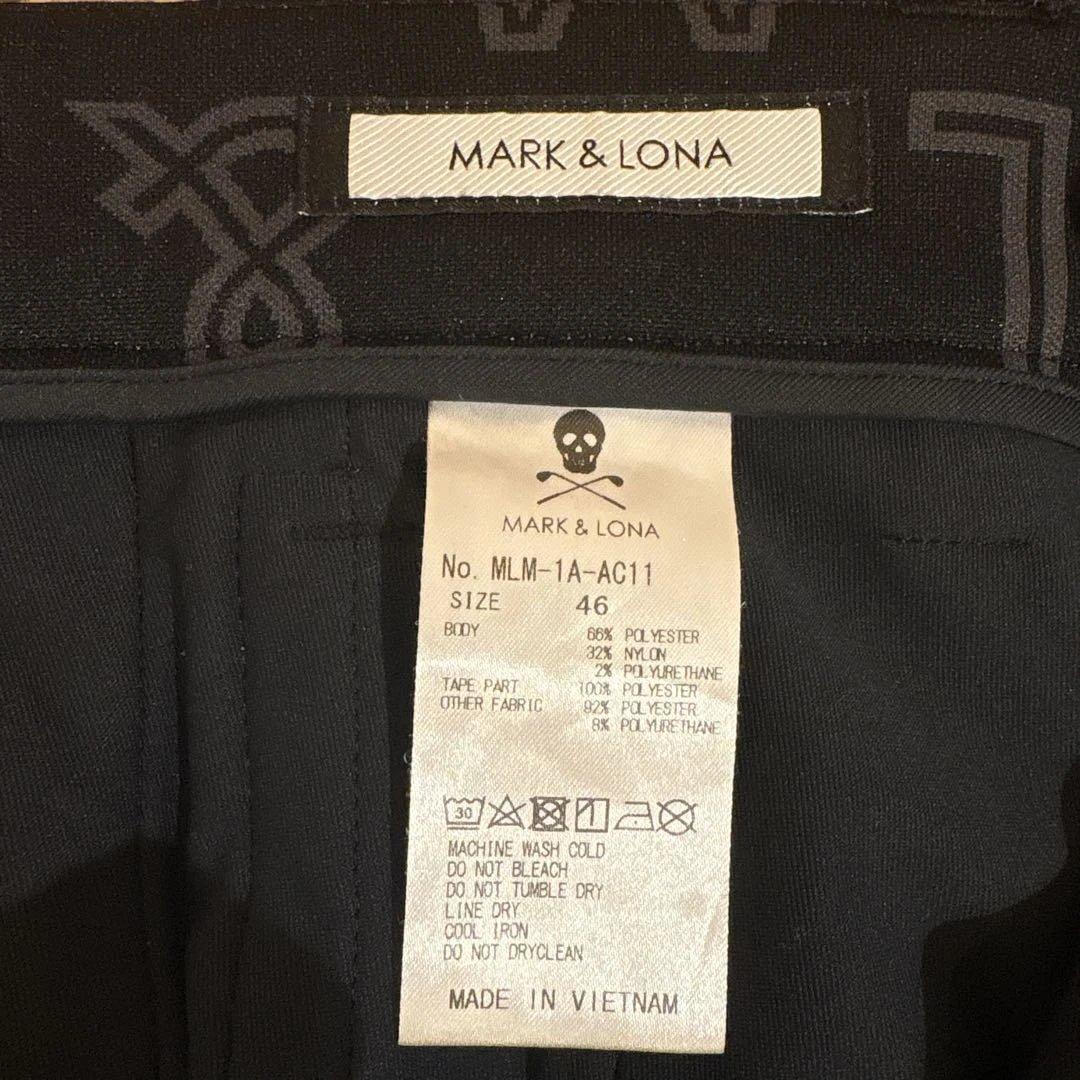 ◼️MARK&LONA◼️スカル柄ストレッチパンツ冬L黒