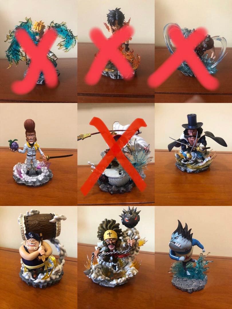 ワンピース　ワーコレ　yzスタジオ　白ひげ海賊団隊長　13台セット