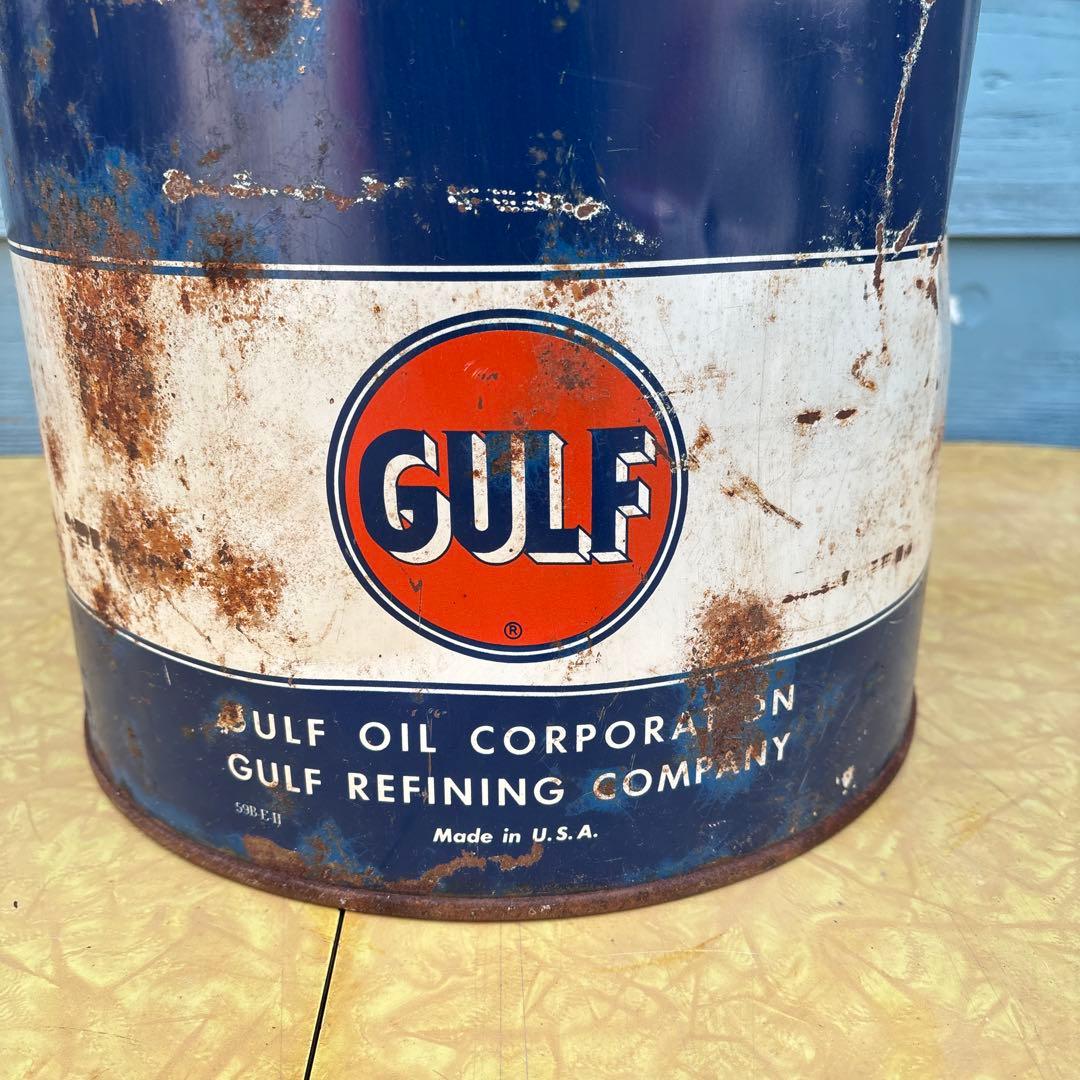 USA VINTAGE GULFガルフ 5ガロン缶 1950s