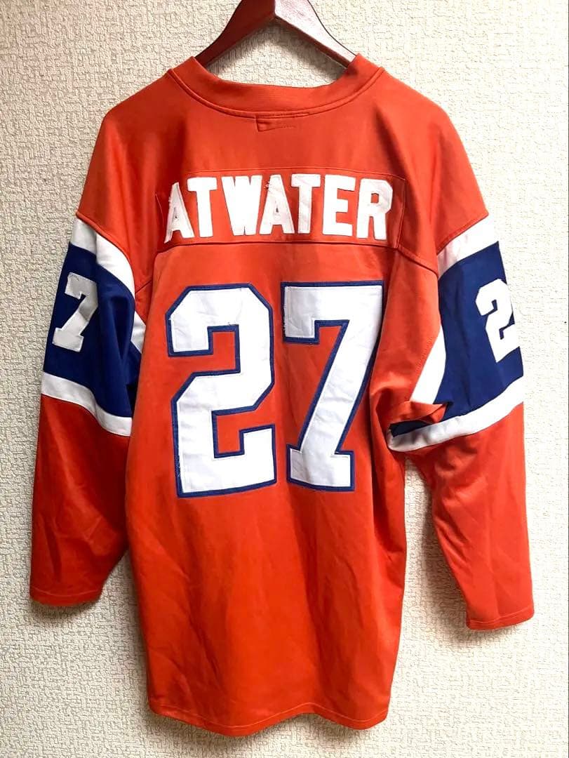 90s mitchell&ness NFL フットボールシャツ XL オレンジ