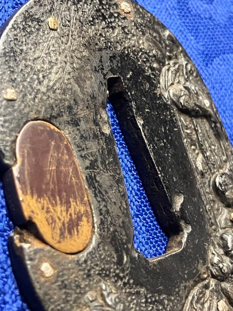 鍔　短刀鍔　象嵌