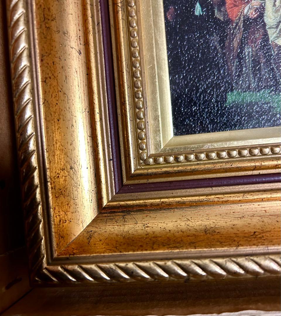 絵画 名画 複製画 額縁付　ウィリアム・パウエル・フリス　「ダービーの日」