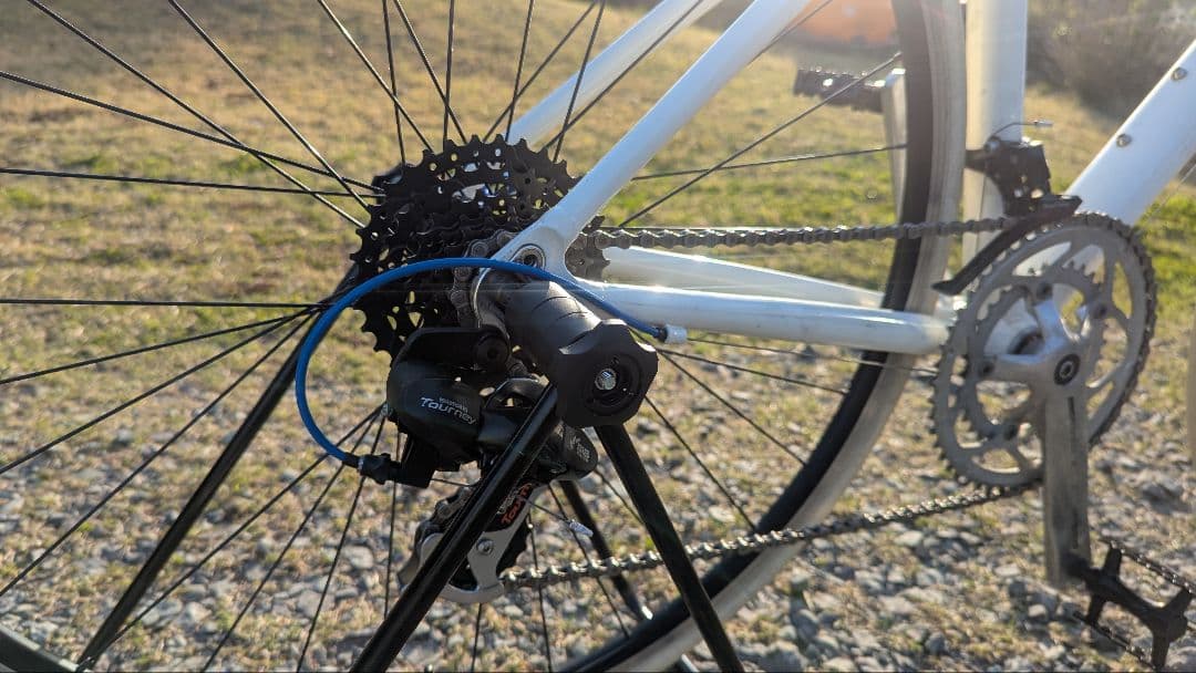 小さいサイズのロードバイクホワイト 3×7s 700×23c 宮城県 手渡し限定