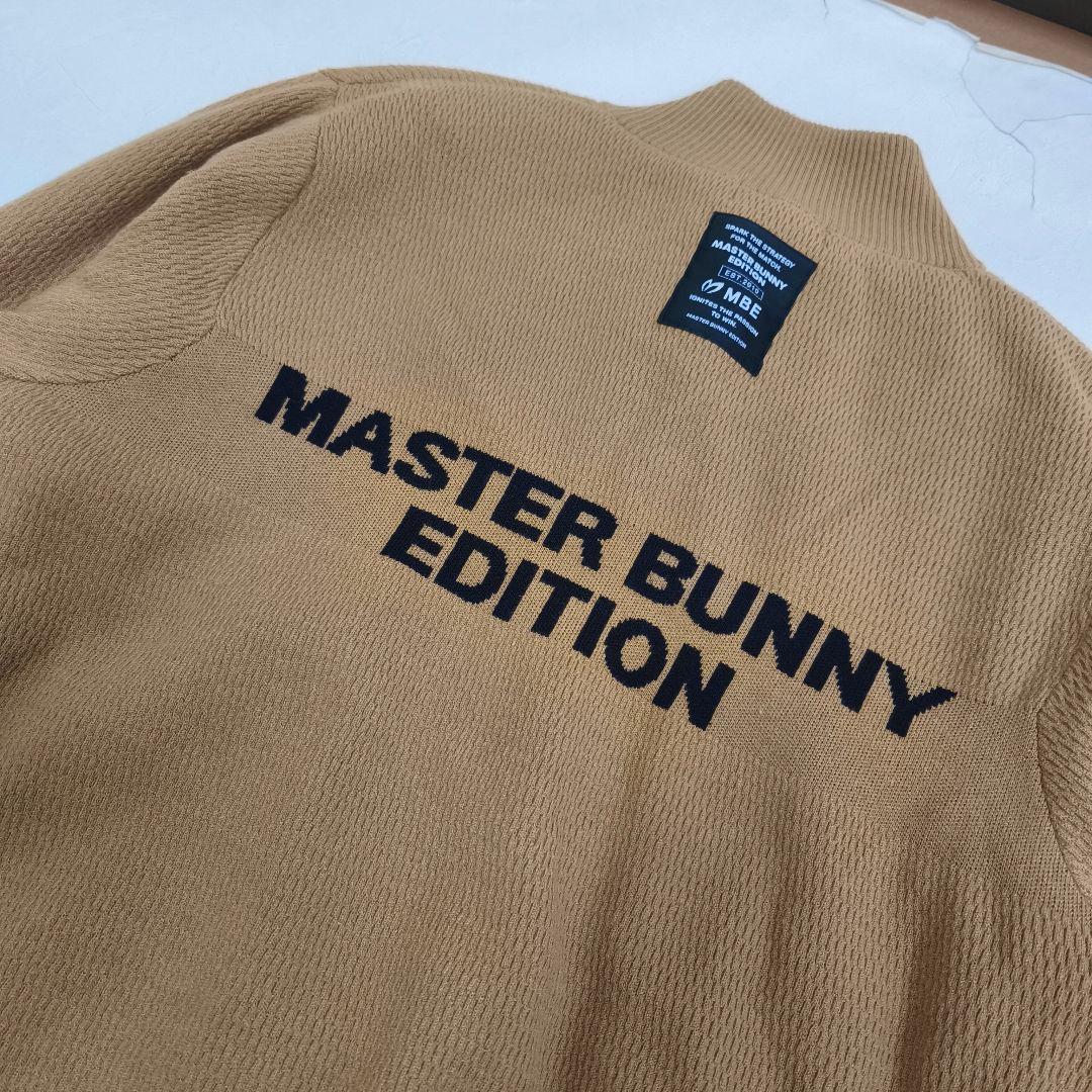 【MASTER BUNNY】ゴルフニットジップジャケットブラウンXL寸p38