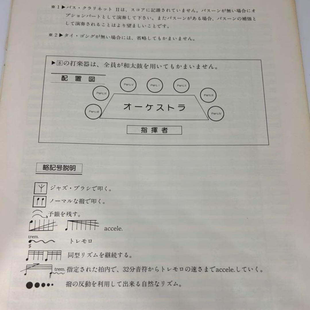 メトセラII 打楽器群と吹奏楽のために　吹奏楽オリジナル楽譜❗️田中　賢作曲