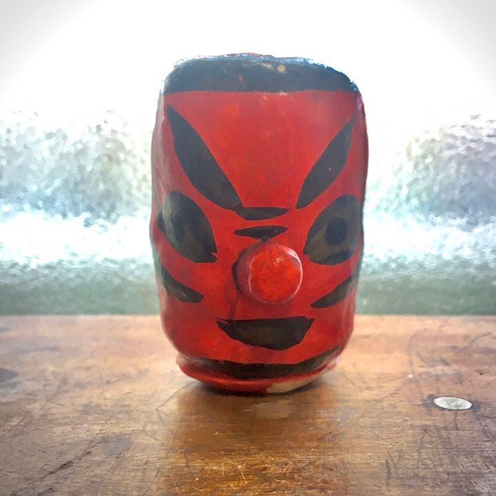 埼玉県 廃絶 郷土玩具 越谷市 砂原張子 松沢栄一 第六天神社　天狗　烏天狗　狐