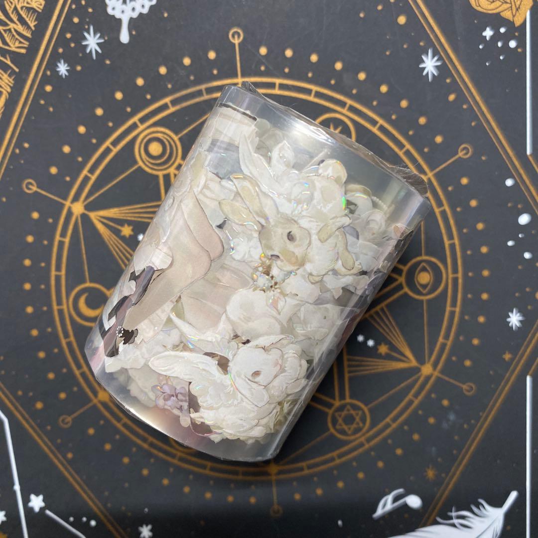 【O】海外　10m巻　貝殻光マスキングテープ　お花系/人物系/装飾系