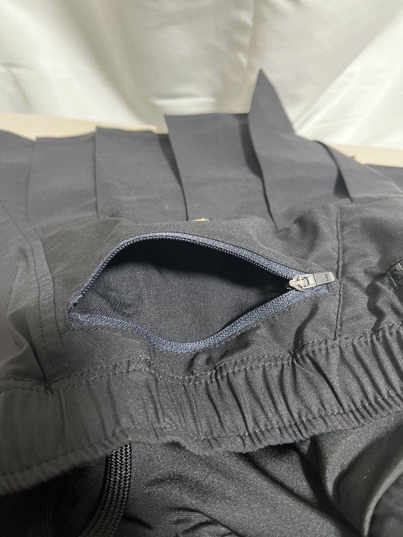 美品 ranor ラナー ランニングプリーツスカート S ブラック トレラン