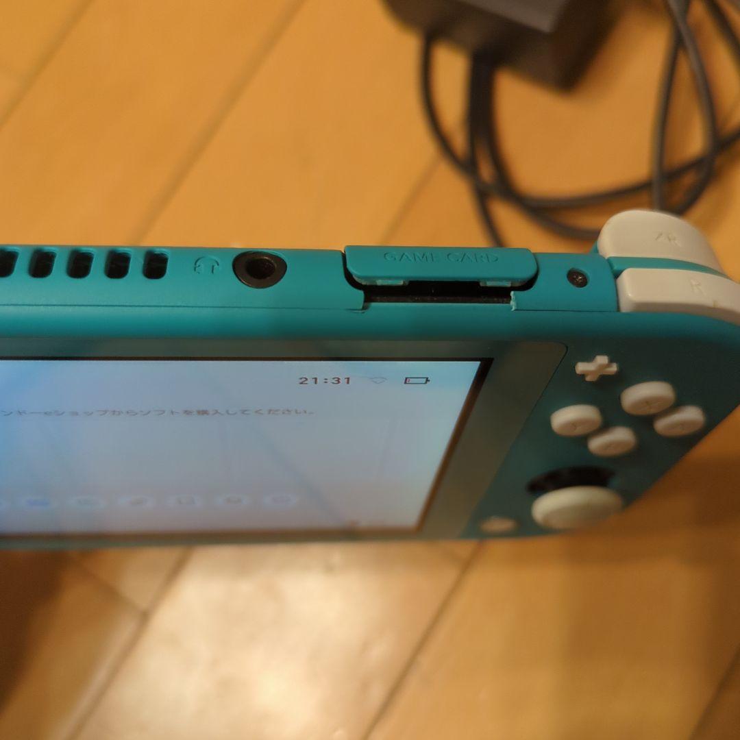 Switch lite キズあり ターコイズ 充電器 32GBメモリカード