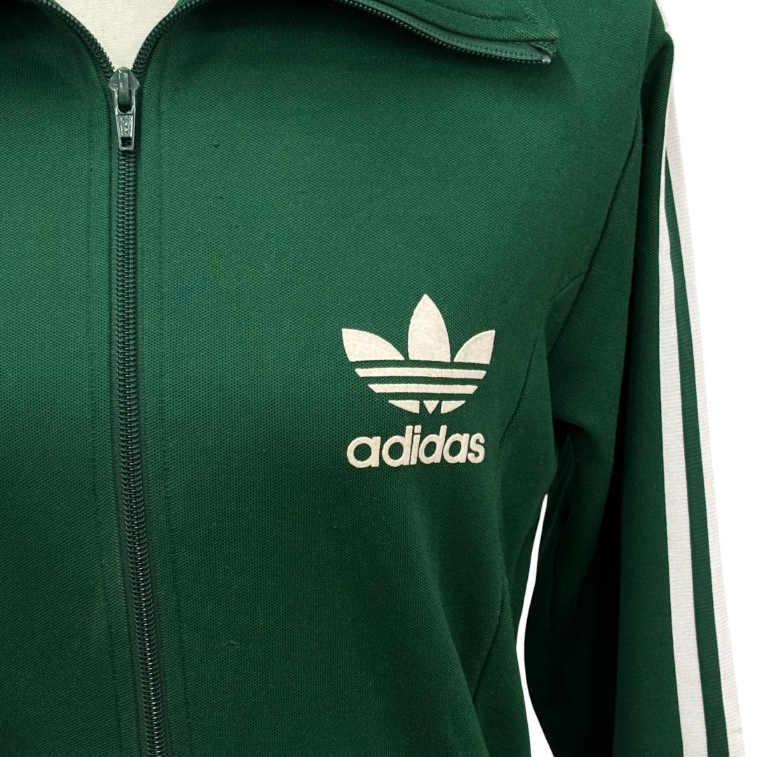 adidas アディダス トラックジャケット緑 長袖 ジャージ M