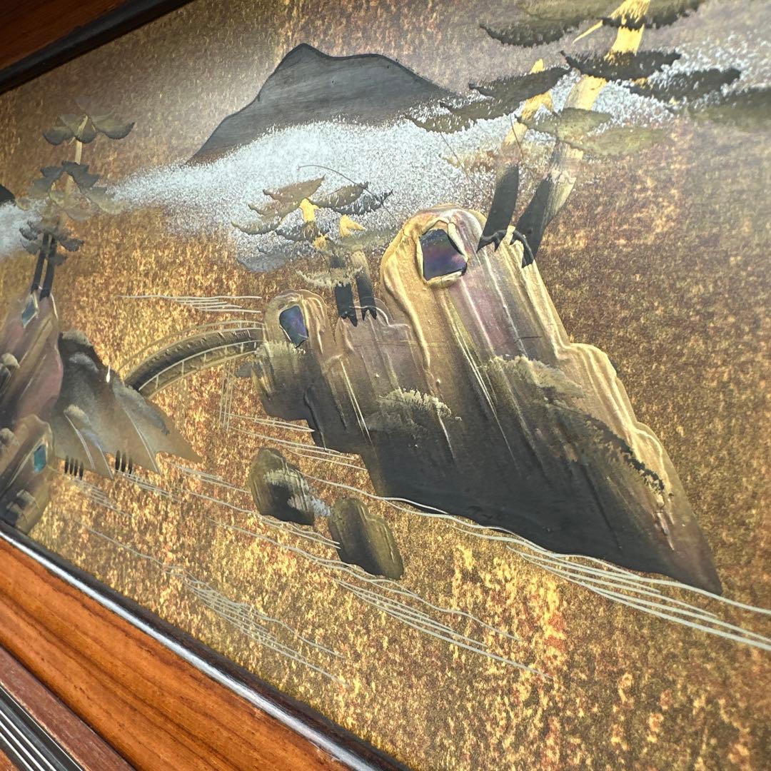 茶棚 茶箪笥 蒔絵 金彩 豪華 金厚塗り 立体感 重厚感 銘：玉水 螺鈿iso※