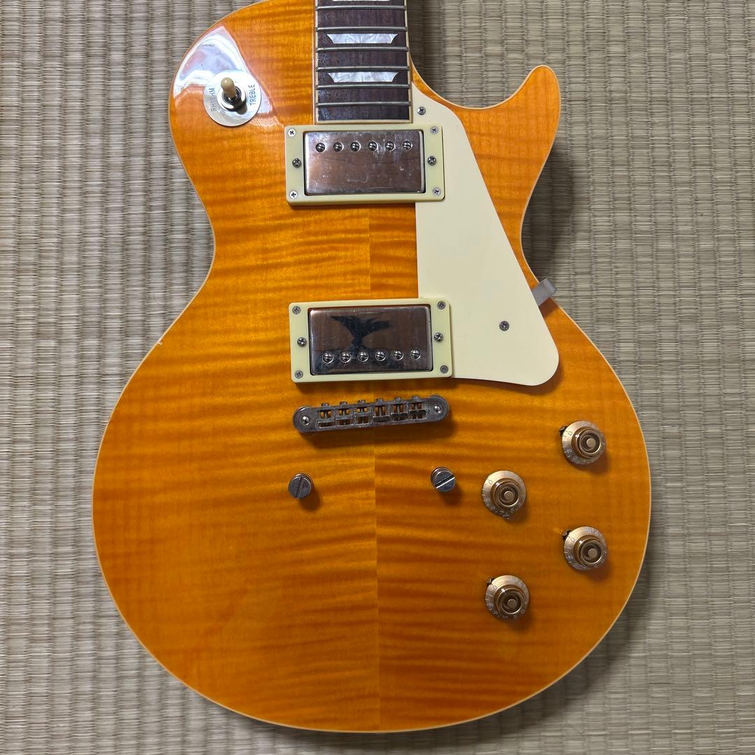 Burny バーニー レスポールタイプ エレキギター オレンジ※テールピース欠品