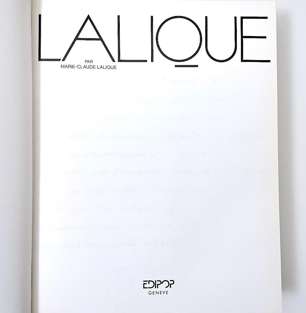 絶版本 LALIQUE ルネ・ラリック ガラス工芸作品 写真集