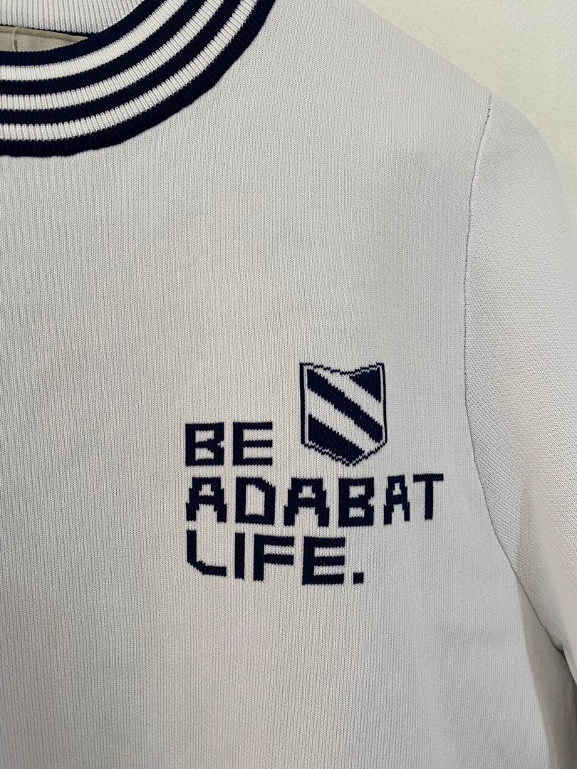 adabat アダバット ホワイト ストライプ ワンピース レディース 新品