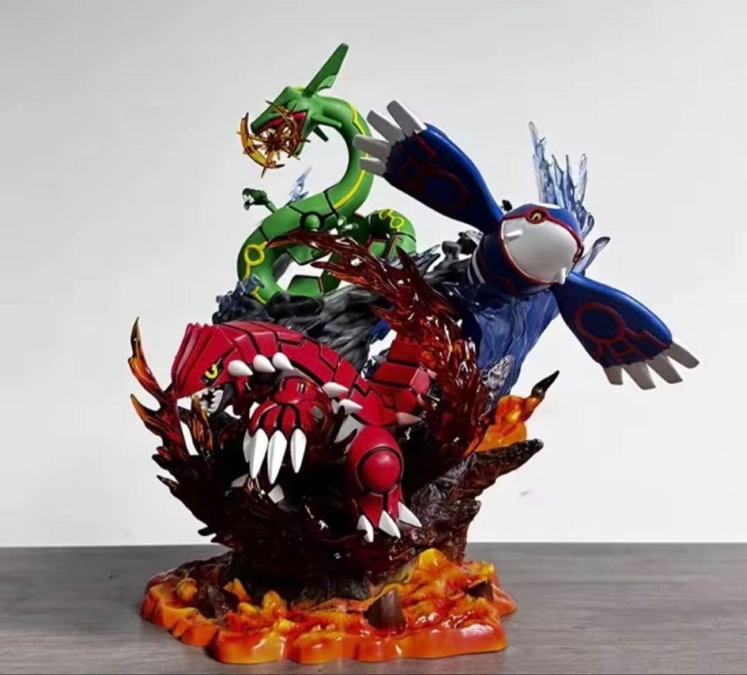 ポケモン　フィギュア　グラードン　カイオーガ　レックウザ　LED付き