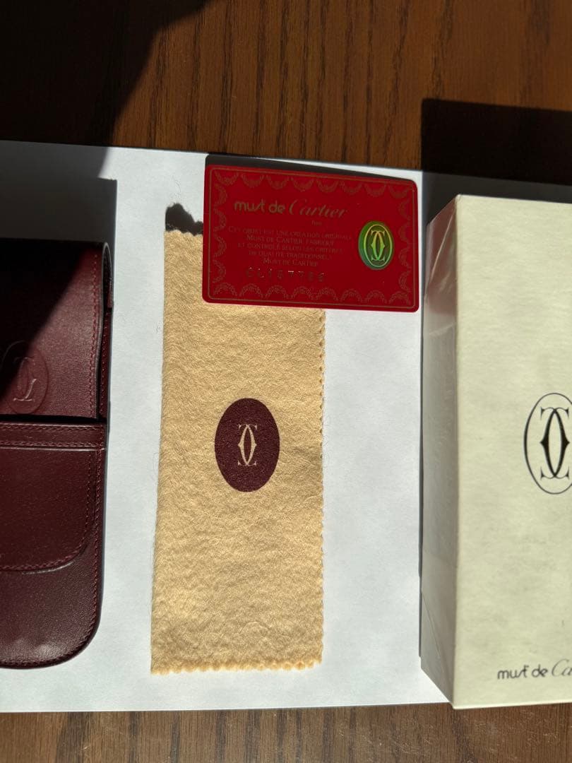【新品・未使用】mut de Cartier レザーケースとクリーニングクロス