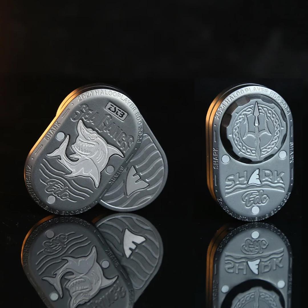 新品 メカニカルフィジェットスライダー シャーク 灰 フィジェットトイ EDC