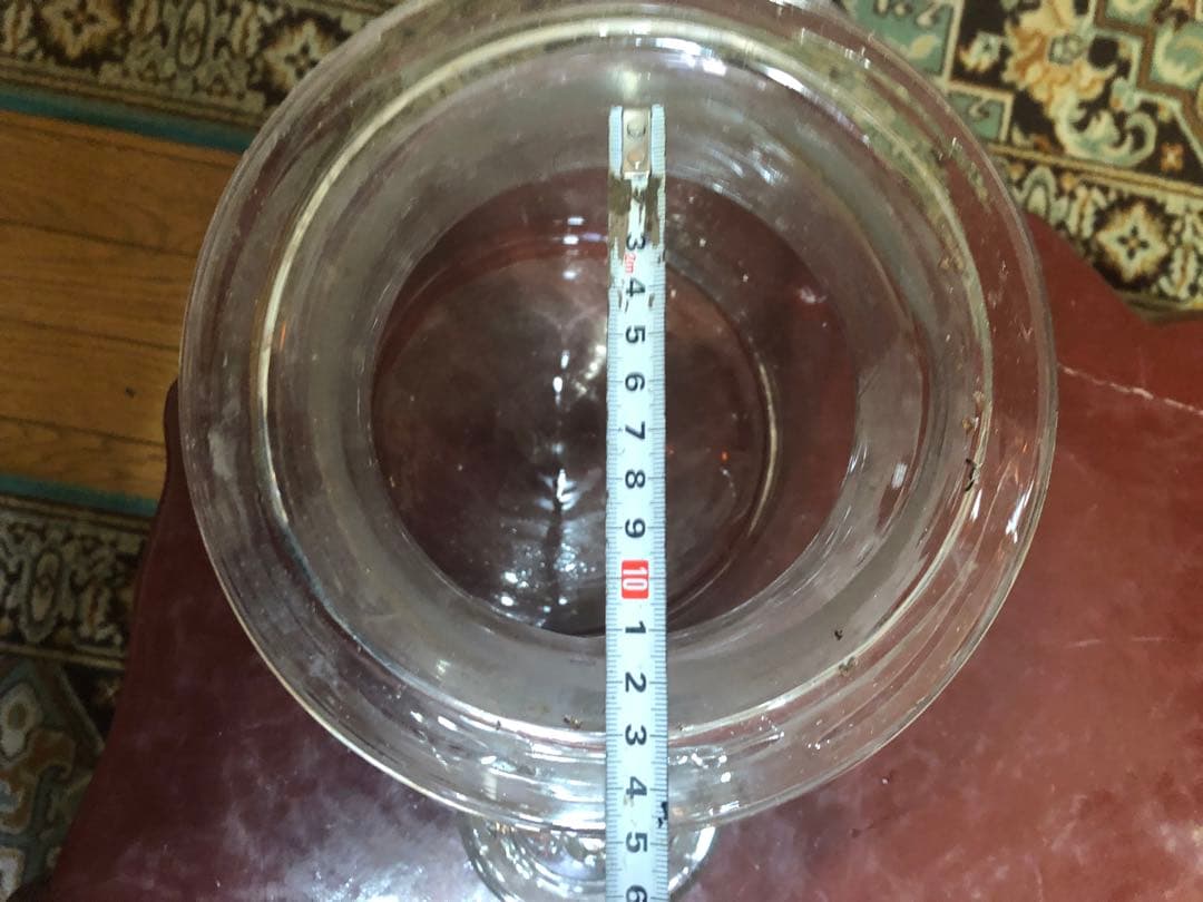 透明ガラス瓶　蓋付き　昭和レトロ