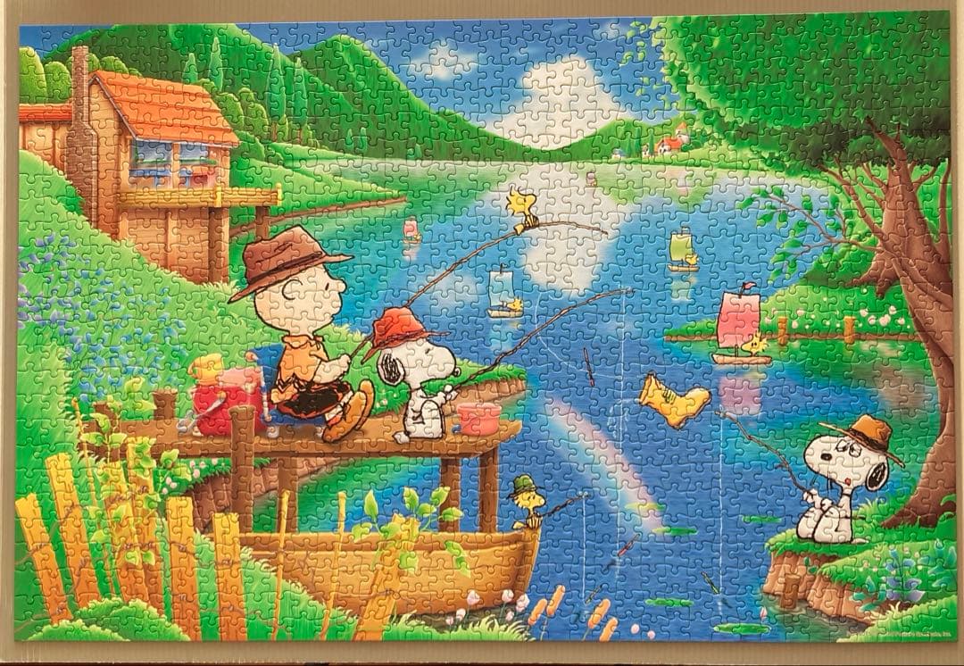スヌーピー ピーナッツ　なかよく魚つり　ジグソーパズル　1000ピース