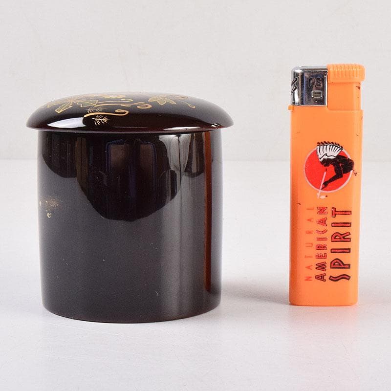 茶道具　越前塗師　宮田宗景作　螺鈿　春の若草蒔絵　金輪寺　棗　共箱　VR8993